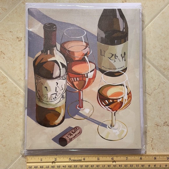 Wall art/painting ~ wine and glass - Picture 2 of 5